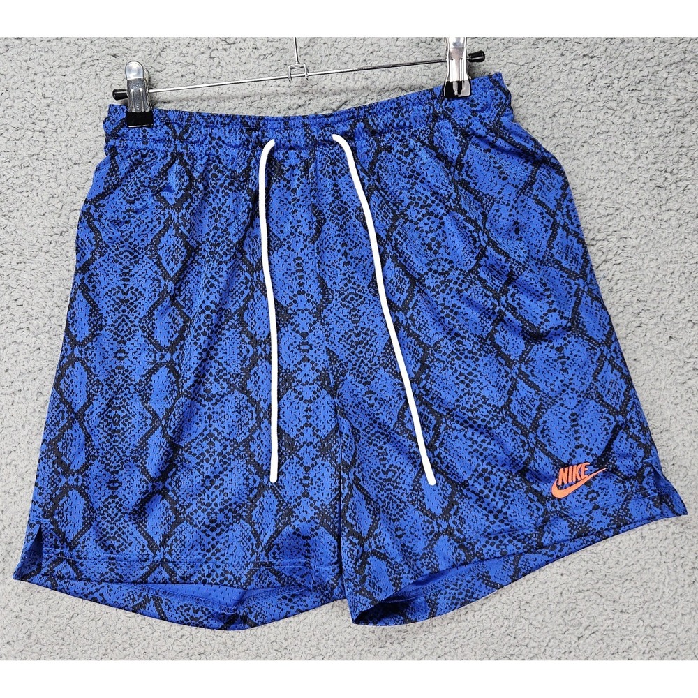 Nike Dri-FIT Snake Print Shorts Men's Small Blue Athletic Mesh Lined NWT